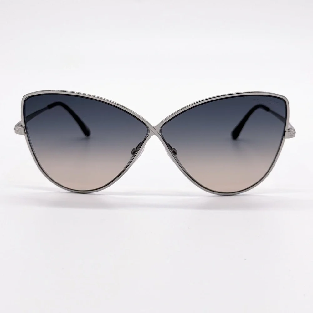 NEW TOM FORD TF569 16B SILVER WOMEN SUNGLASSES ELISE-02 FT0569/S 16B EYEWEAR - Picture 4 of 11